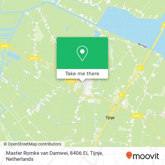 Master Romke van Damwei, 8406 EL Tijnje map