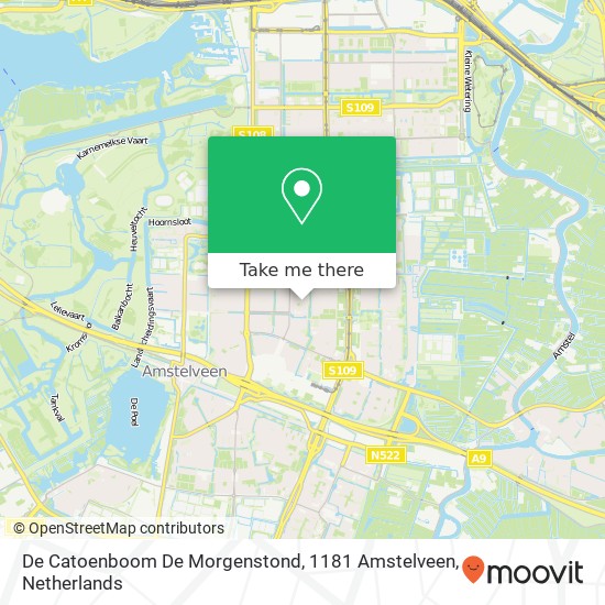 De Catoenboom De Morgenstond, 1181 Amstelveen map