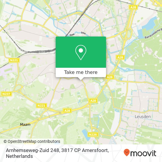 Arnhemseweg-Zuid 248, 3817 CP Amersfoort Karte