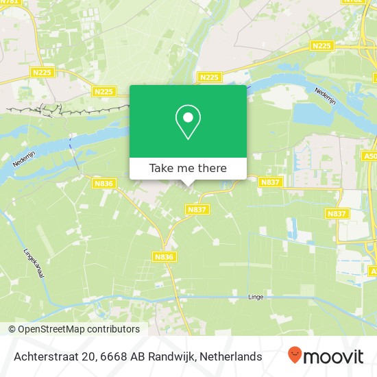 Achterstraat 20, 6668 AB Randwijk map