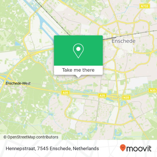 Hennepstraat, 7545 Enschede Karte
