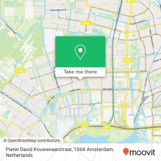 Pieter David Kouwenaarstraat, 1068 Amsterdam map