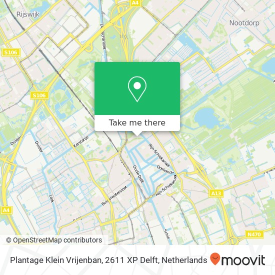 Plantage Klein Vrijenban, 2611 XP Delft map