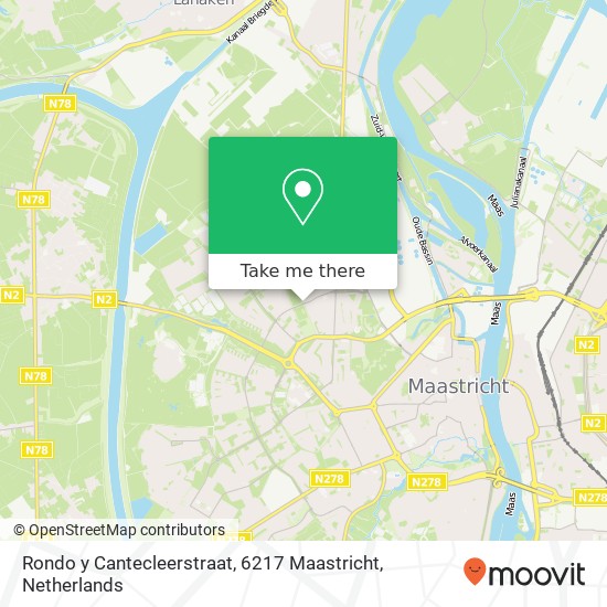 Rondo y Cantecleerstraat, 6217 Maastricht map