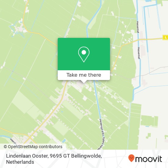 Lindenlaan Ooster, 9695 GT Bellingwolde Karte