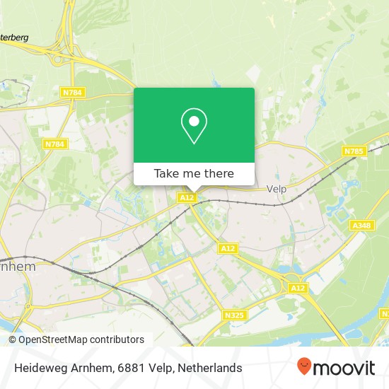 Heideweg Arnhem, 6881 Velp Karte