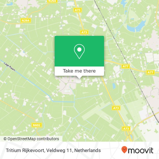 Tritium Rijkevoort, Veldweg 11 Karte