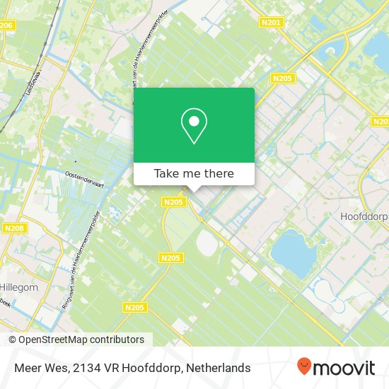 Meer Wes, 2134 VR Hoofddorp Karte