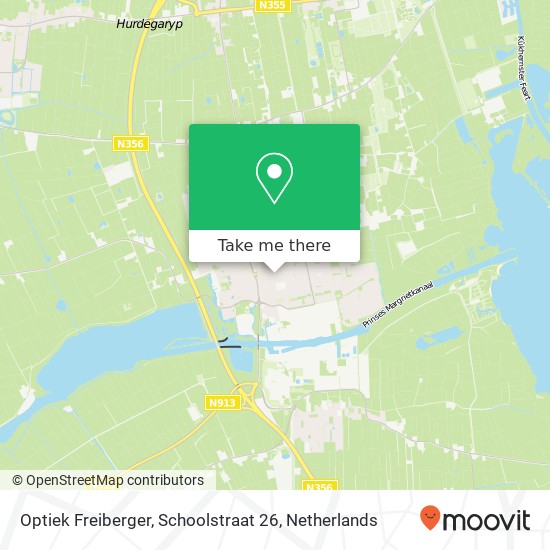 Optiek Freiberger, Schoolstraat 26 Karte