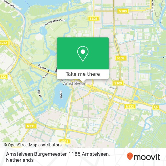 Amstelveen Burgemeester, 1185 Amstelveen map