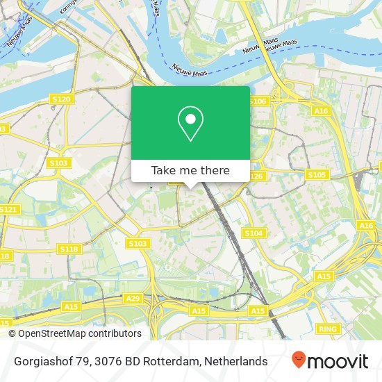 Gorgiashof 79, 3076 BD Rotterdam map