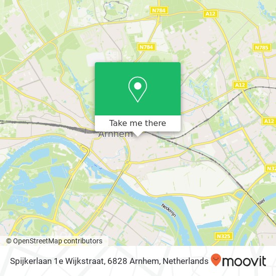 Spijkerlaan 1e Wijkstraat, 6828 Arnhem map