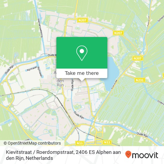 Kievitstraat / Roerdompstraat, 2406 ES Alphen aan den Rijn map