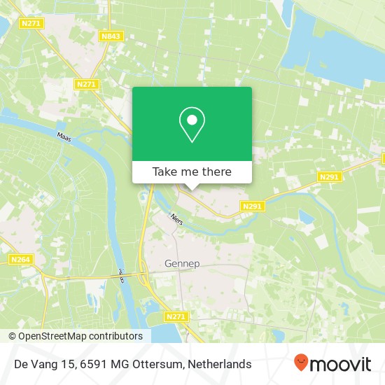 De Vang 15, 6591 MG Ottersum map