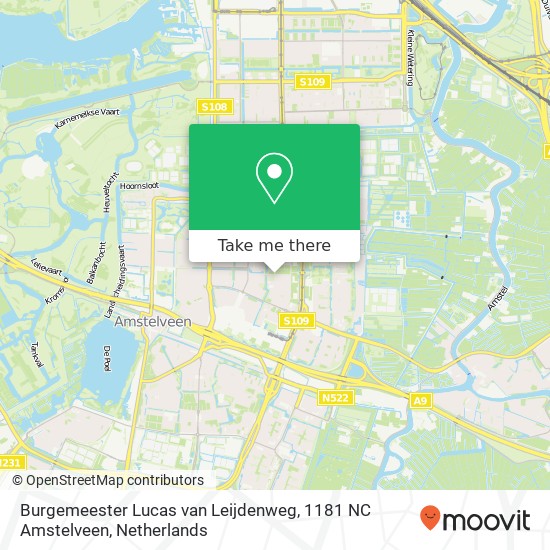 Burgemeester Lucas van Leijdenweg, 1181 NC Amstelveen map