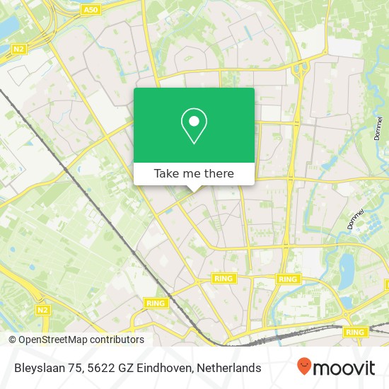 Bleyslaan 75, 5622 GZ Eindhoven Karte