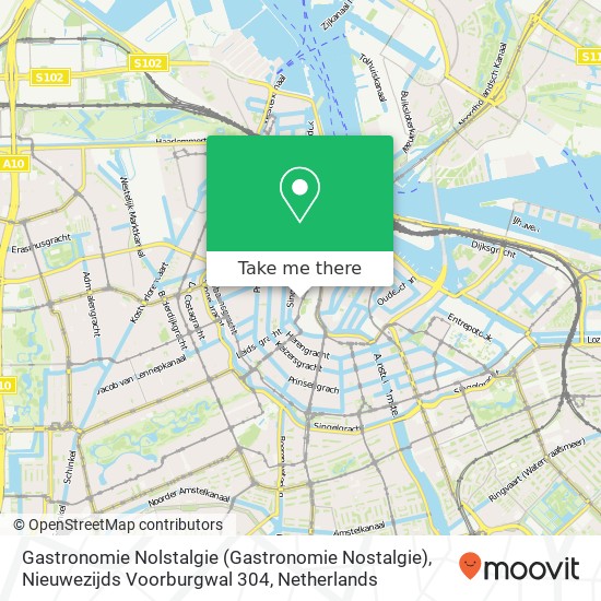 Gastronomie Nolstalgie (Gastronomie Nostalgie), Nieuwezijds Voorburgwal 304 map