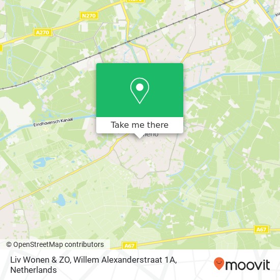 Liv Wonen & ZO, Willem Alexanderstraat 1A map