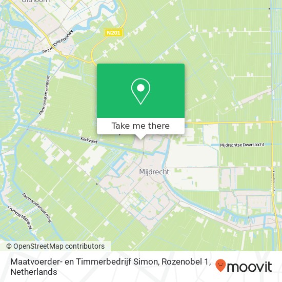 Maatvoerder- en Timmerbedrijf Simon, Rozenobel 1 Karte