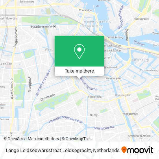 Lange Leidsedwarsstraat Leidsegracht map