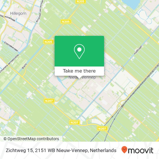 Zichtweg 15, 2151 WB Nieuw-Vennep map