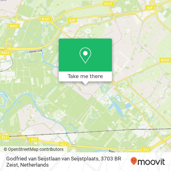 Godfried van Seijstlaan van Seijstplaats, 3703 BR Zeist map