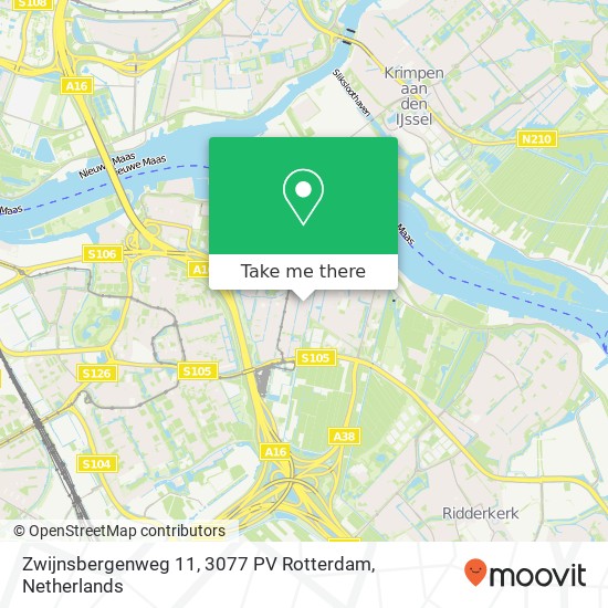 Zwijnsbergenweg 11, 3077 PV Rotterdam map