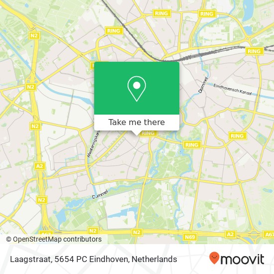 Laagstraat, 5654 PC Eindhoven Karte