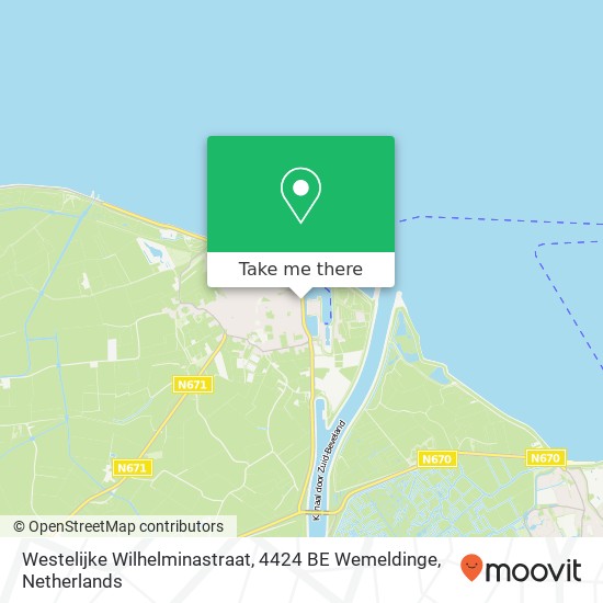 Westelijke Wilhelminastraat, 4424 BE Wemeldinge map