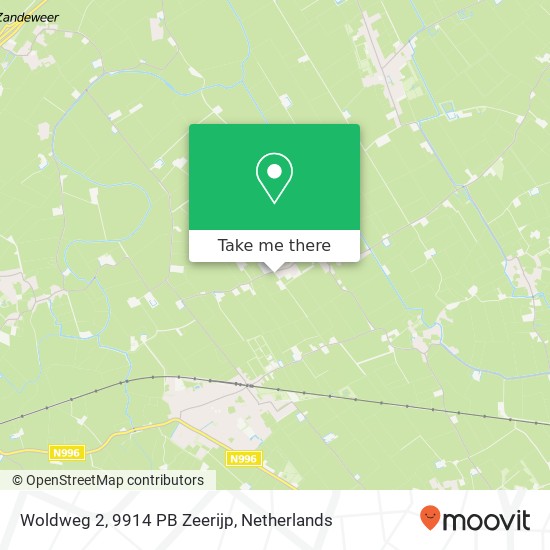 Woldweg 2, 9914 PB Zeerijp map