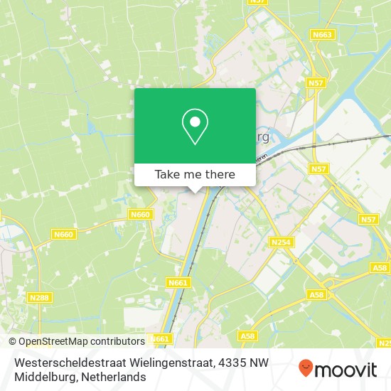 Westerscheldestraat Wielingenstraat, 4335 NW Middelburg Karte