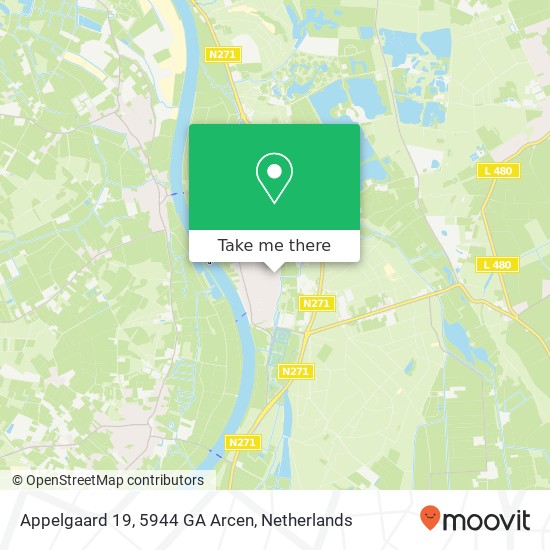 Appelgaard 19, 5944 GA Arcen map