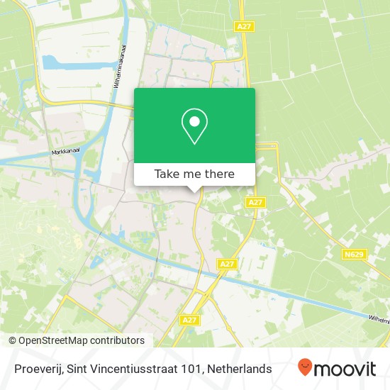 Proeverij, Sint Vincentiusstraat 101 map