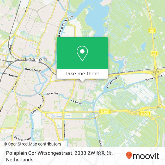 Polaplein Cor Witschgestraat, 2033 ZW 哈勒姆 Karte