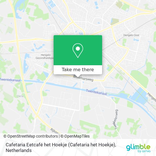 Cafetaria Eetcafé het Hoekje map