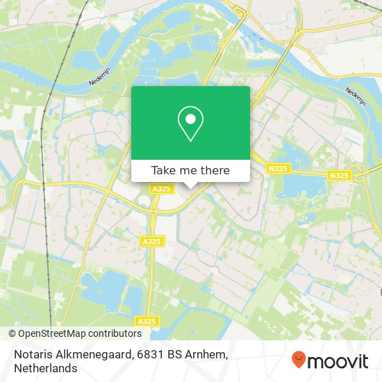 Notaris Alkmenegaard, 6831 BS Arnhem map