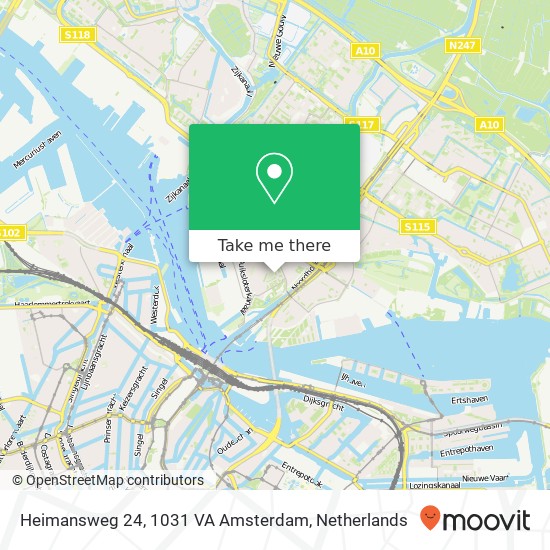 Heimansweg 24, 1031 VA Amsterdam map