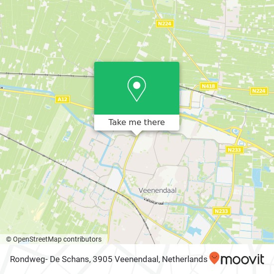 Rondweg- De Schans, 3905 Veenendaal Karte
