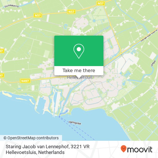 Staring Jacob van Lennephof, 3221 VR Hellevoetsluis map