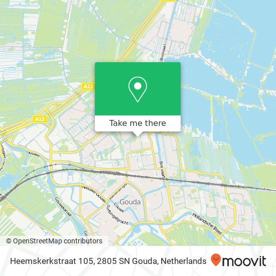 Heemskerkstraat 105, 2805 SN Gouda map