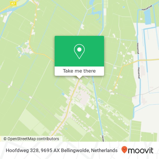 Hoofdweg 328, 9695 AX Bellingwolde map