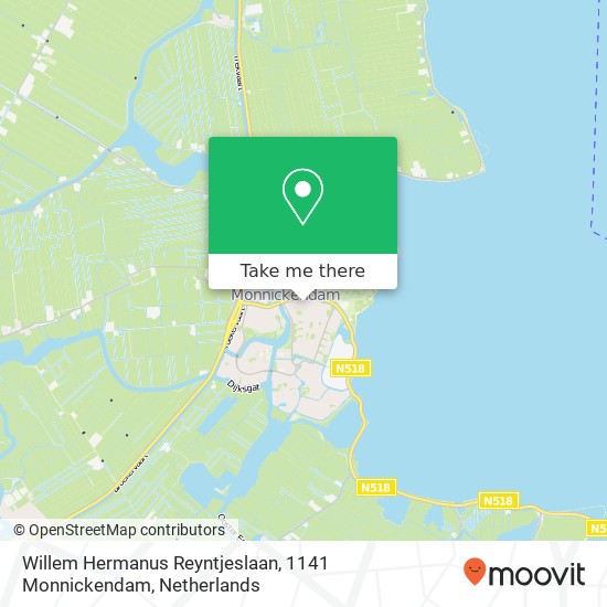 Willem Hermanus Reyntjeslaan, 1141 Monnickendam map