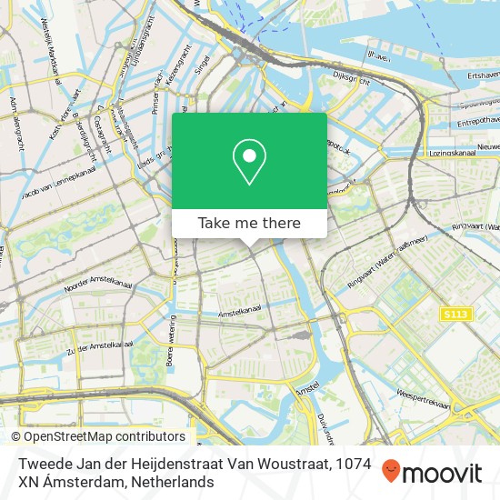 Tweede Jan der Heijdenstraat Van Woustraat, 1074 XN Ámsterdam map
