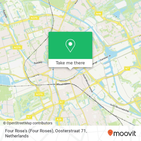 Four Rose's (Four Roses), Oosterstraat 71 map