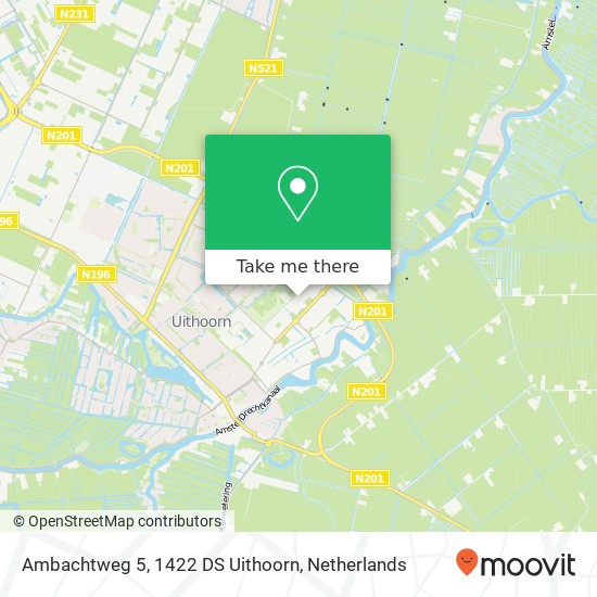 Ambachtweg 5, 1422 DS Uithoorn map