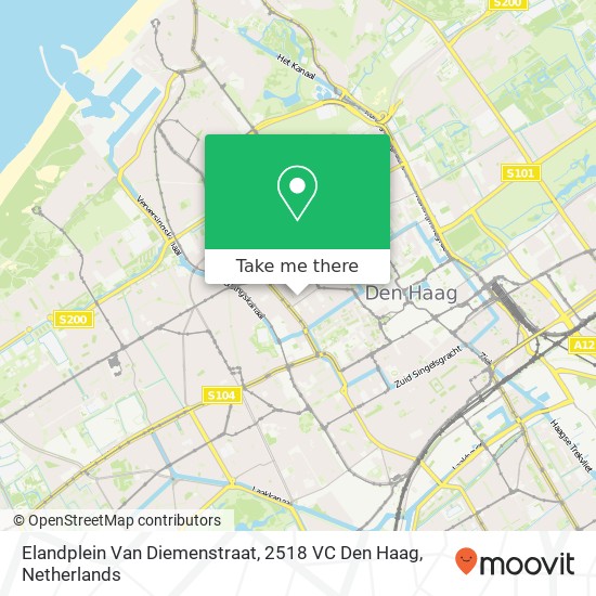 Elandplein Van Diemenstraat, 2518 VC Den Haag map