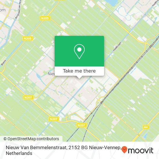 Nieuw Van Bemmelenstraat, 2152 BG Nieuw-Vennep map