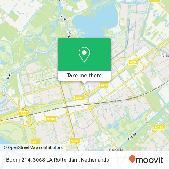 Boorn 214, 3068 LA Rotterdam map