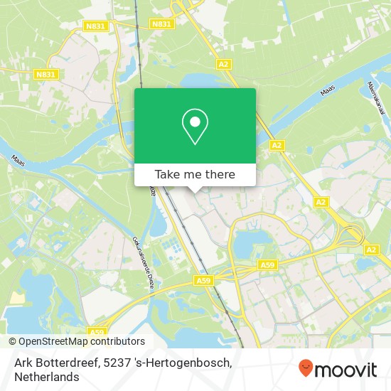 Ark Botterdreef, 5237 's-Hertogenbosch map