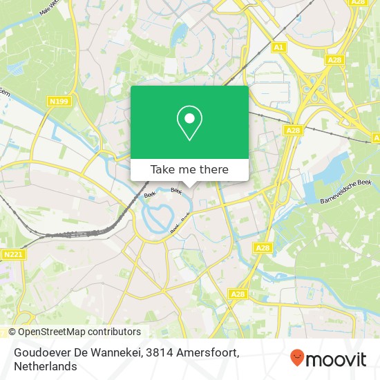 Goudoever De Wannekei, 3814 Amersfoort Karte